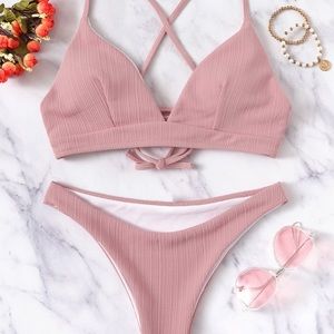 Pink cheeky bikini